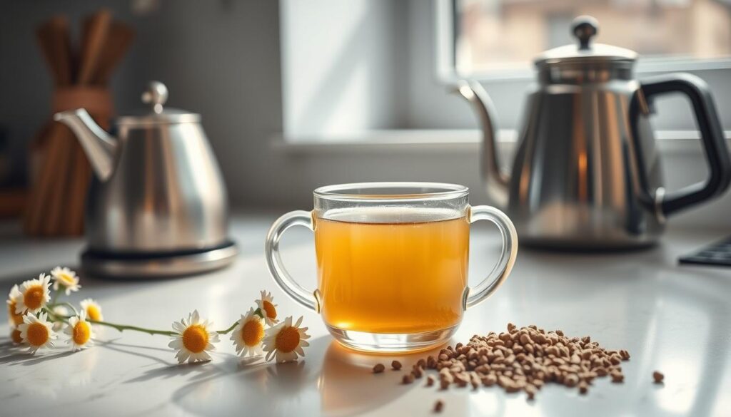 Préparation tisane camomille étape par étape