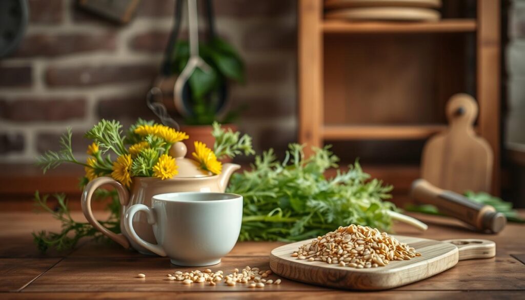 Préparation de la tisane de fenouil