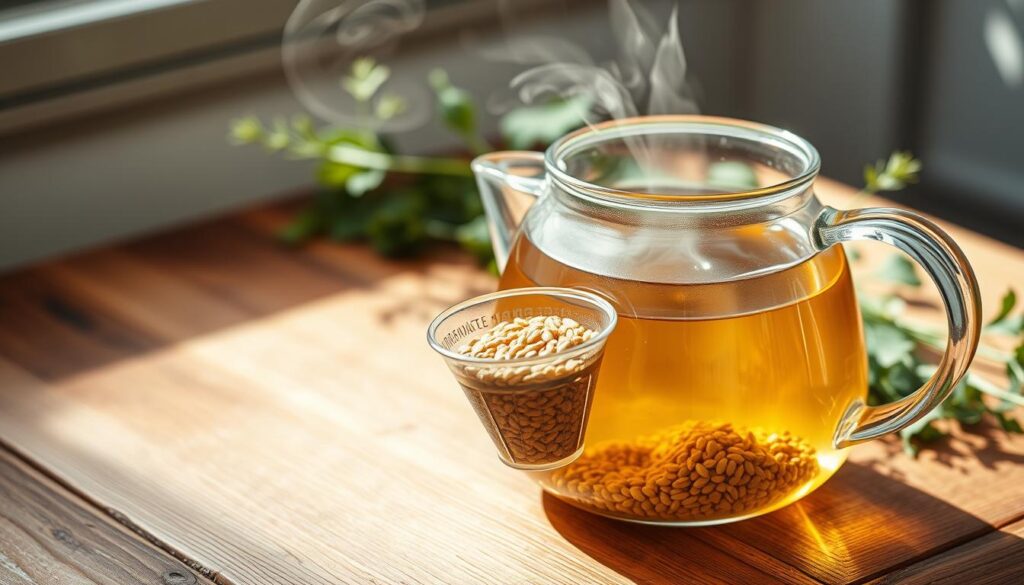 Préparation de tisane de graines de fenouil