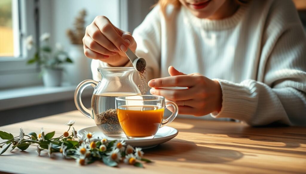 préparation tisane camomille pour bébé étape par étape